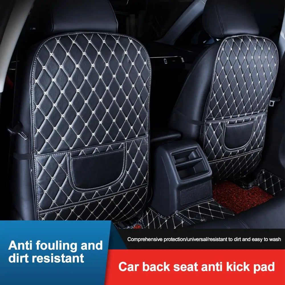 Almohadilla de respaldo de asiento de coche, asiento de seguridad, alfombrillas antipedales para niños, almohadilla de barro antipedales, accesorio de bolsa de almacenamiento interior