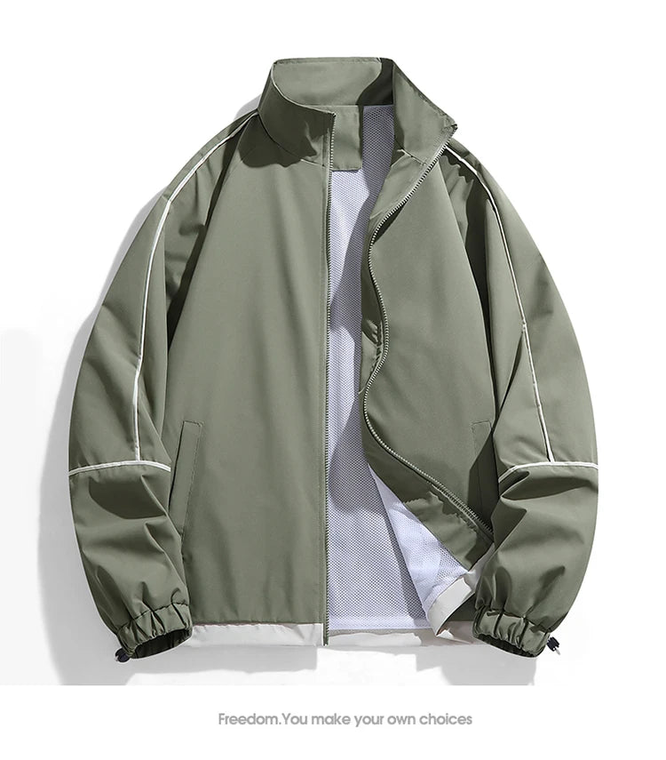 New Men's Jacket 2025 Spring Autumn Thin Windproof Jacket Men's Casual Mountaineering Camping Waterproof Coat Men Clothing