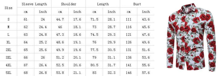 Men's shirt Vintage Character print Spring / Autumn Loose Version Classic Long-sleeved Lapel Fashion and leisure Top S-5XL