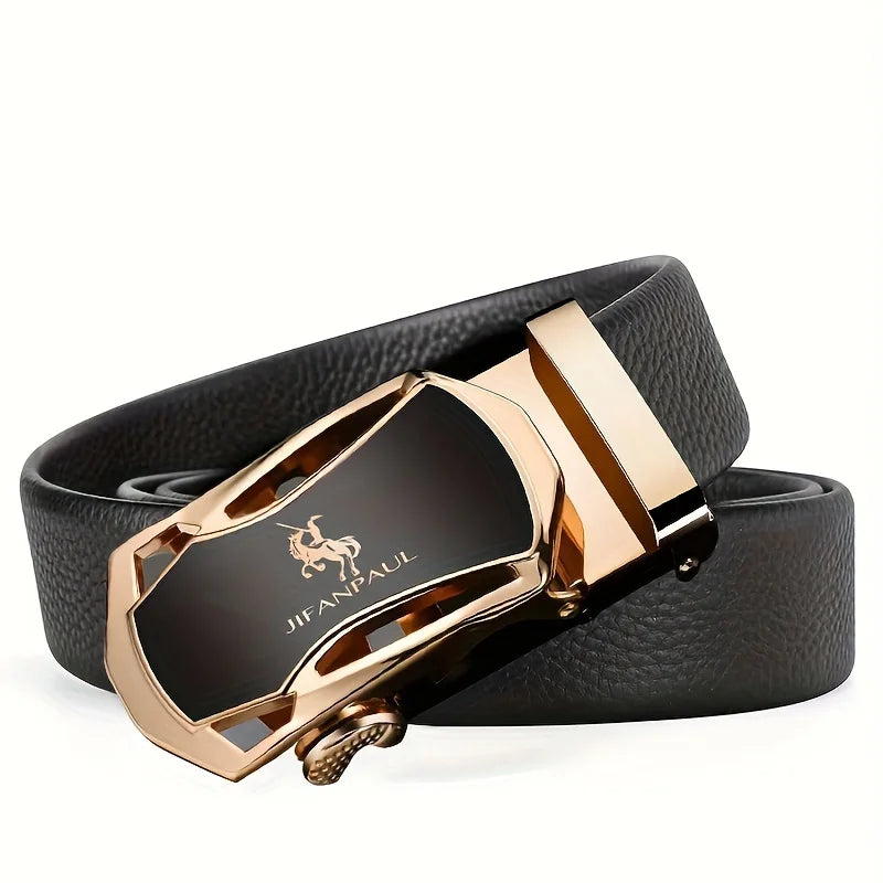Cinturón de cuero de lujo para hombre – Elegante, duradero y perfecto para uso formal o casual