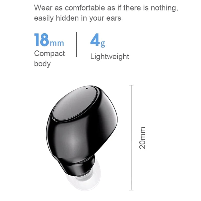 Mini 5.0 Bluetooth Wireless Earphones Sports Gaming Headset with Microphone Handsfree Stereo Earbuds for Gaming And Music