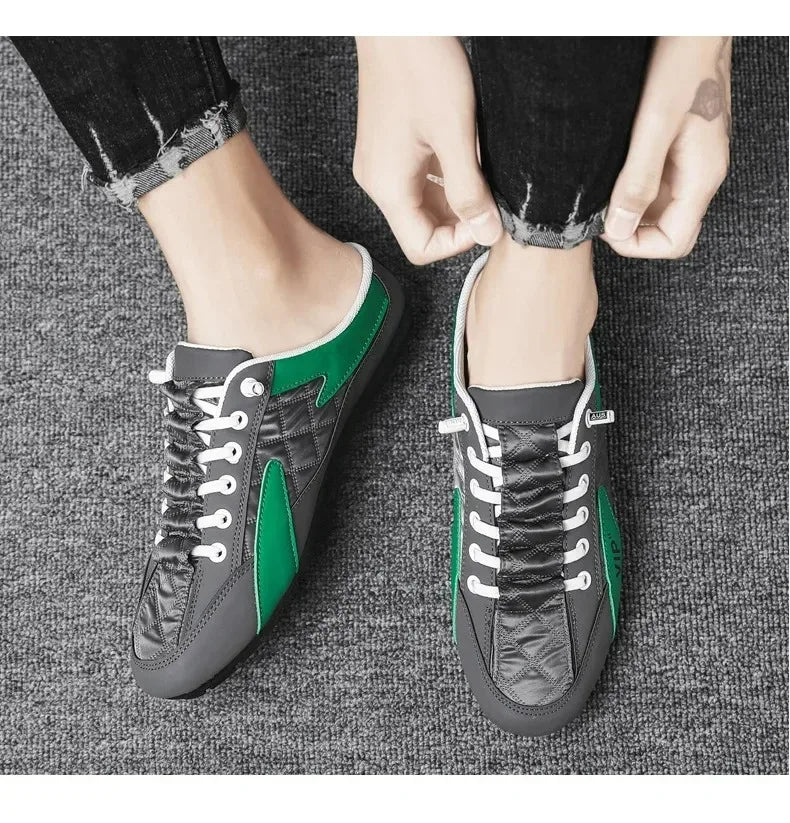 Summer Slippers for Men Trendy Men's Flat Bottom Casual Shoes Soft Sole Support Shoes Men's Sneakers