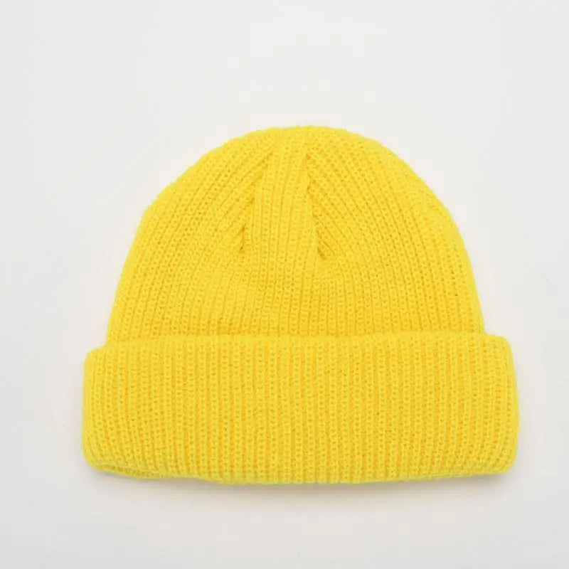 Gorros de invierno cálidos, casuales, de punto corto, estilo Hip Hop, gorro de calavera de punto elástico unisex para adultos, hombres y mujeres
