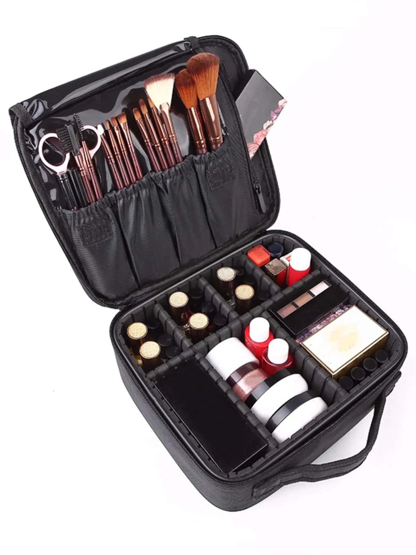 New Makeup Bag for Women Travel Waterproof Necessary Beauty Brush Embroidery Tool Storage Cosmetic Case Professional Makeup Box