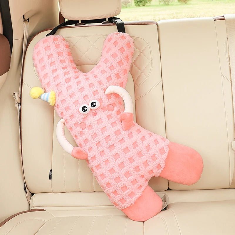 CuteY Shape Kids Travel Safety Pillow Car Seat Neck Pillow Car Sleep Long Distance Travel Pillow Head Pillow Support Kids Adults
