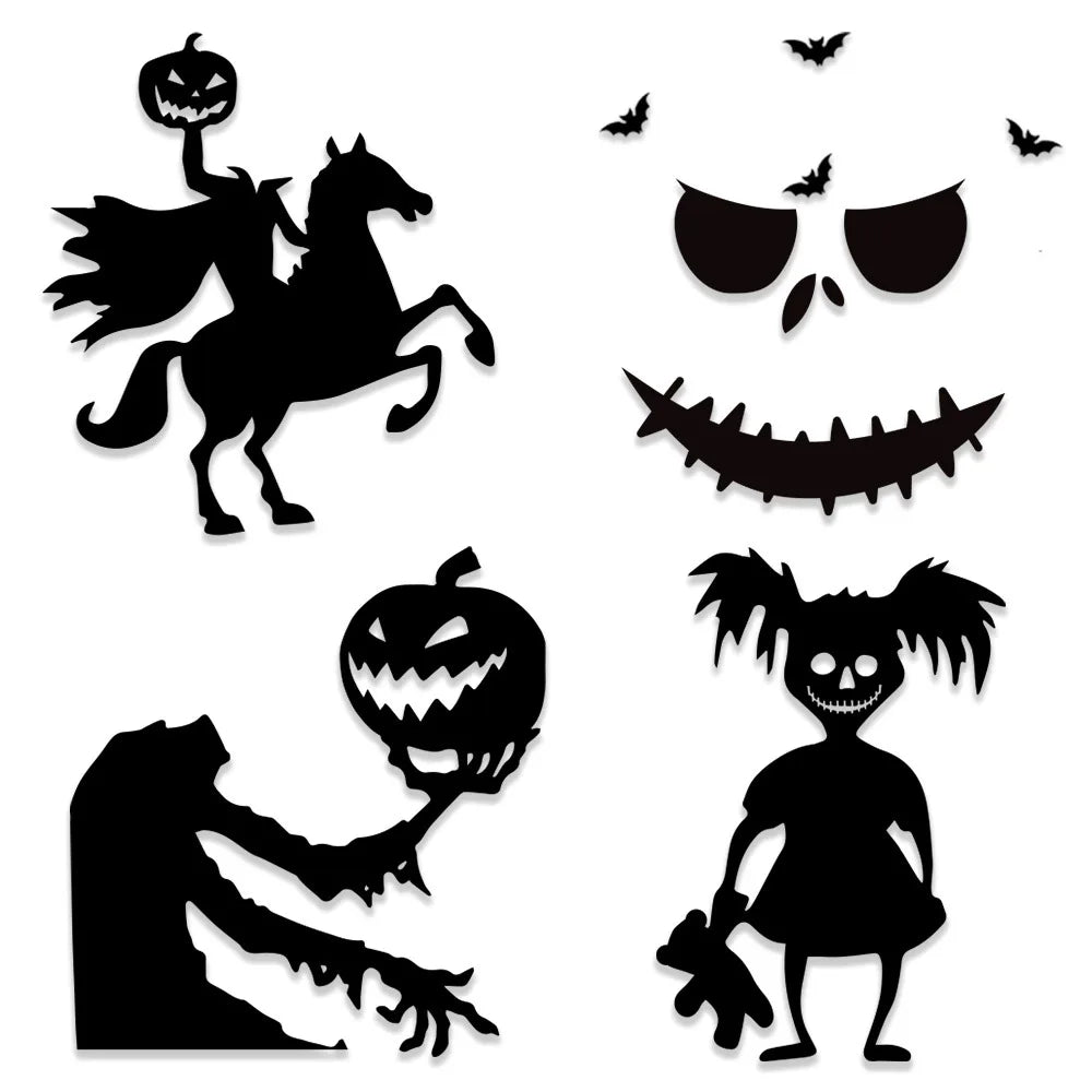Halloween Decorations,Skeleton,Pumpkins,Halloween Horror Door Stickers,Ghost Festival,party Decor,felt Wall Stickers,Room Decor