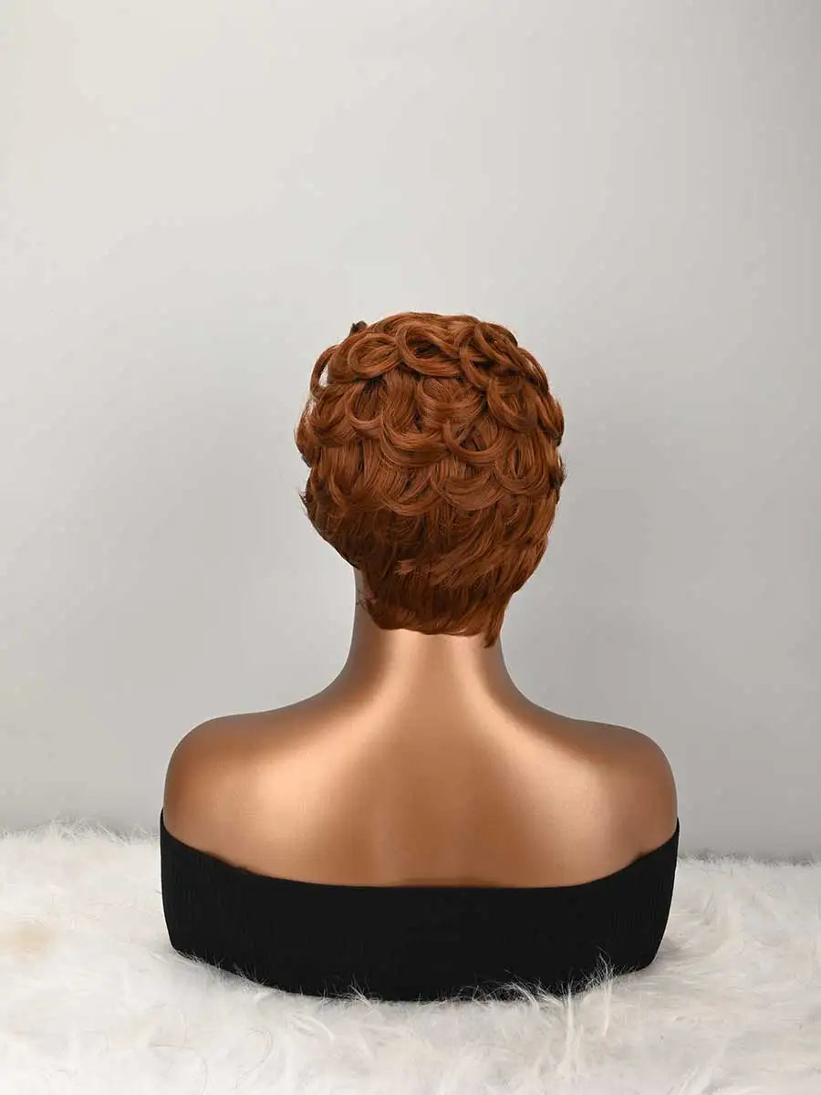 Short Pixie Wigs Short Curly Pixie Wigs Synthetic Wigs Natural Wavy Pixie Cut Wig Short Curly Layered Pixie Wig