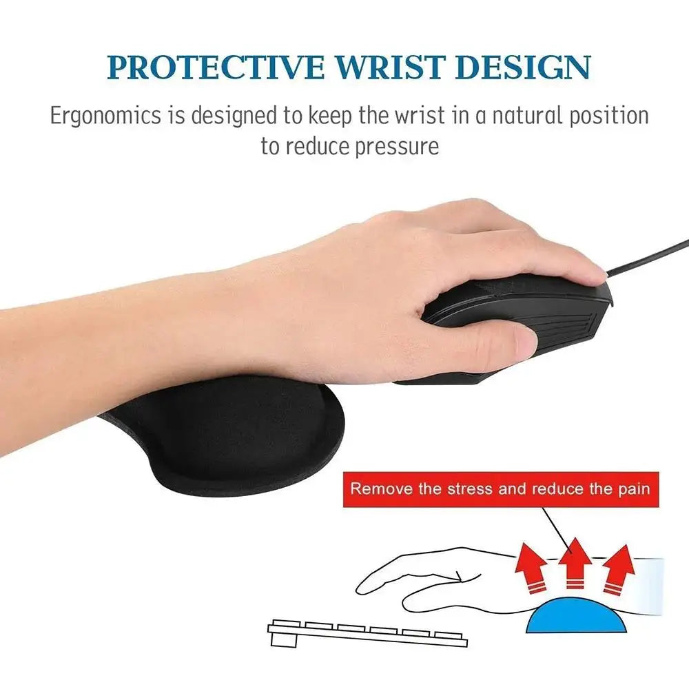 Keyboard And Mouse Pad Wrist Rest Silky Gel Widen Memory Foam Wrist Rest Support For Computer Keyboard & Mouse Ergonomic Design