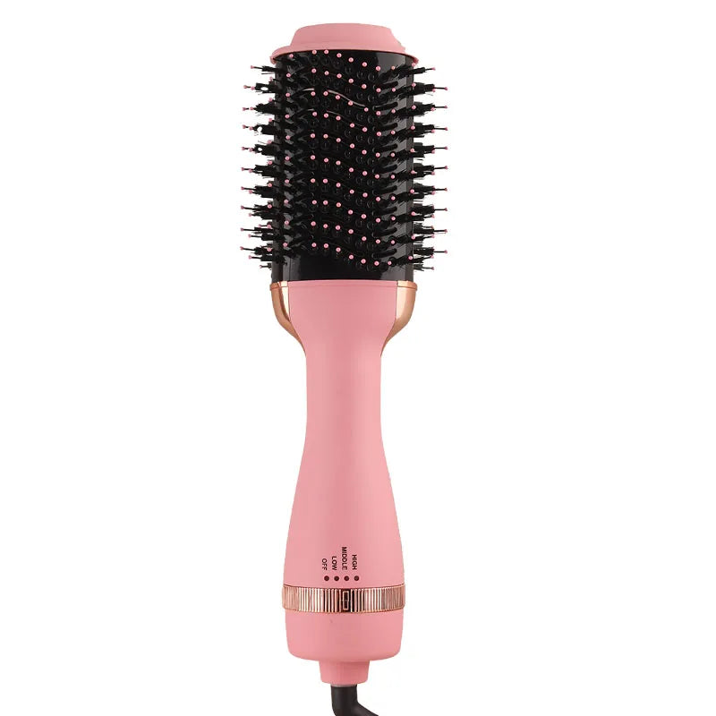 Hair dryer, negative ion hot air comb, curling, dry and wet dual-purpose straight curler, hot air comb, Christmas Day style