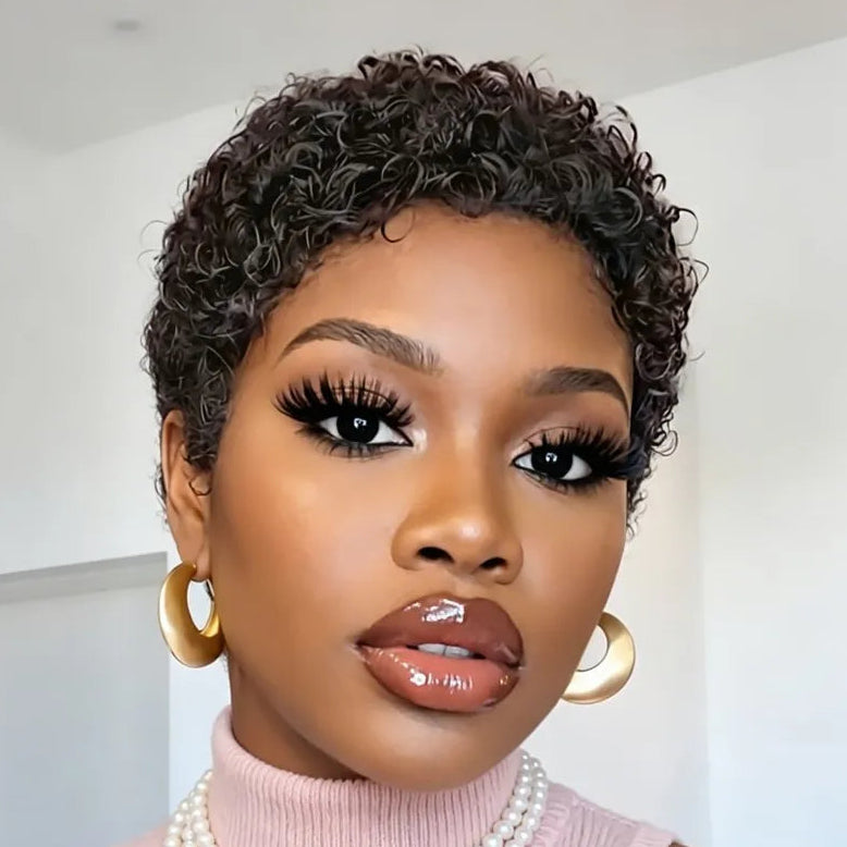 Afro Curly Human Hair Wig