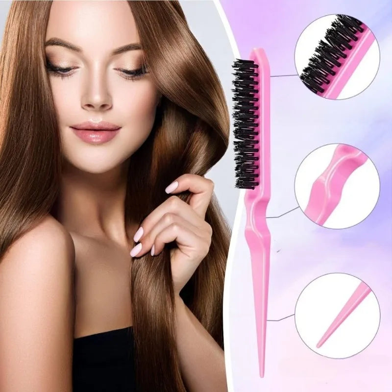 1 Pcs Professional Hair Brushes Comb Teasing Back Combing Hair Brush Slim Line Styling Tools 4 Colors Wholesale