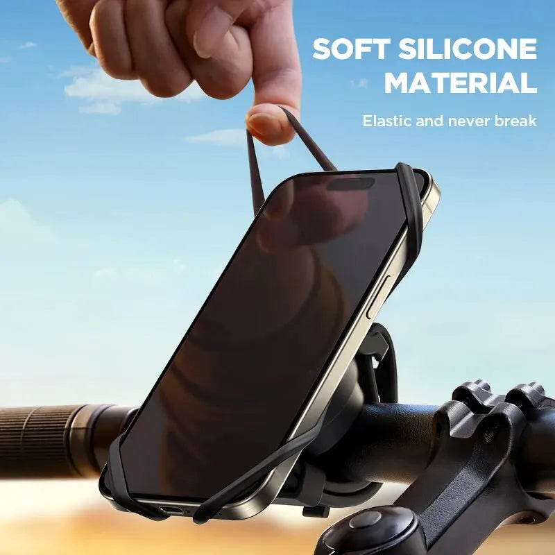 Soporte para teléfono Joyroom para bicicleta, soporte para teléfono de motocicleta, compatible con teléfonos grandes de 7.2'', soporte para teléfono ultraestable para bicicleta