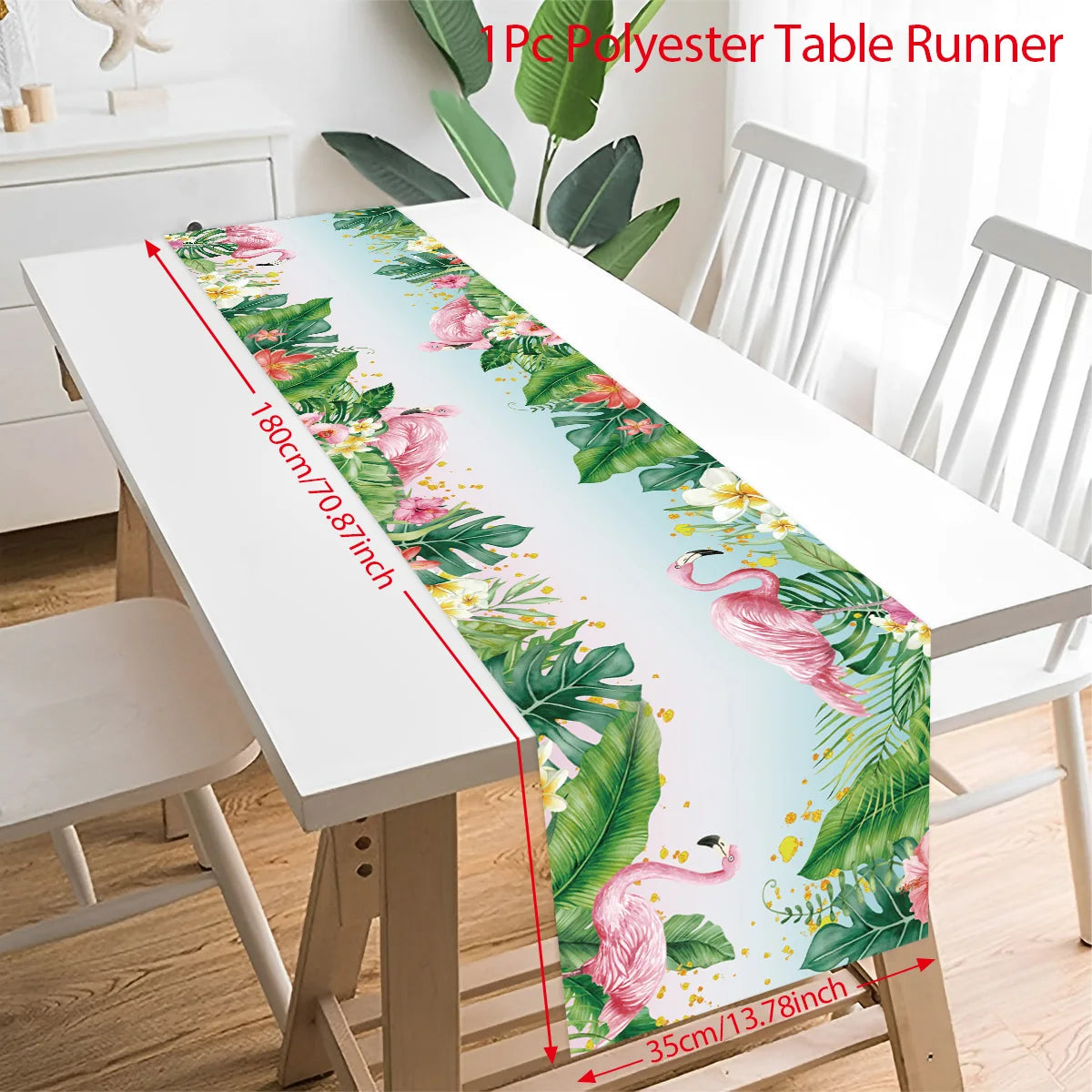 Hawaiian Garland Table Runner Hawaii Luau Tropical Party Decor Kids Favors Tableware ALOHA Summer Beach Birthday Party Supplies