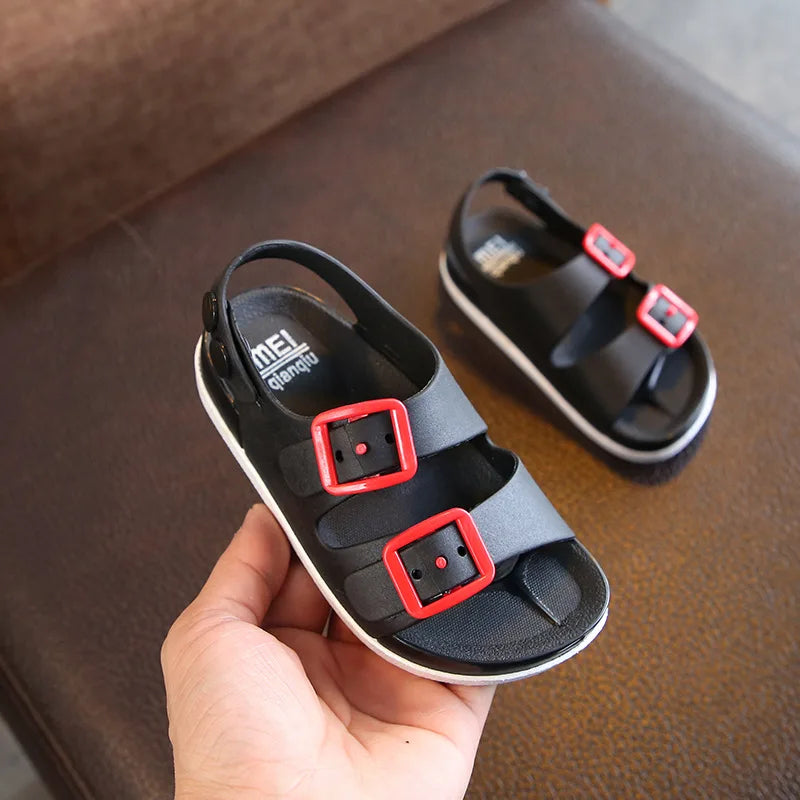 Sandalias para niños y niñas, zapatos de playa suaves y ligeros con puntera cerrada, sandalias de verano para bebés y niños pequeños para exteriores