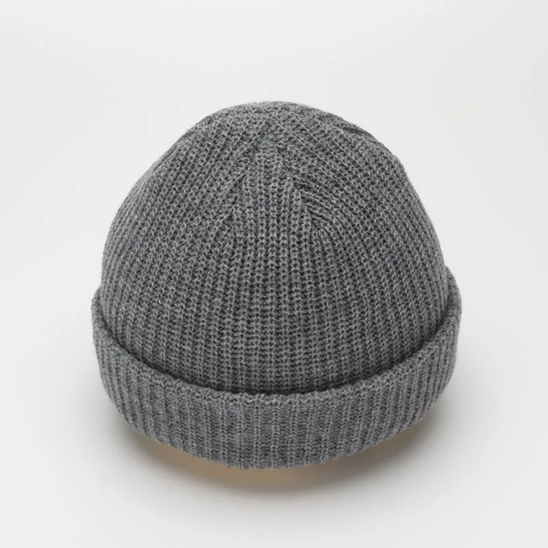 Gorros de invierno cálidos, casuales, de punto corto, estilo Hip Hop, gorro de calavera de punto elástico unisex para adultos, hombres y mujeres