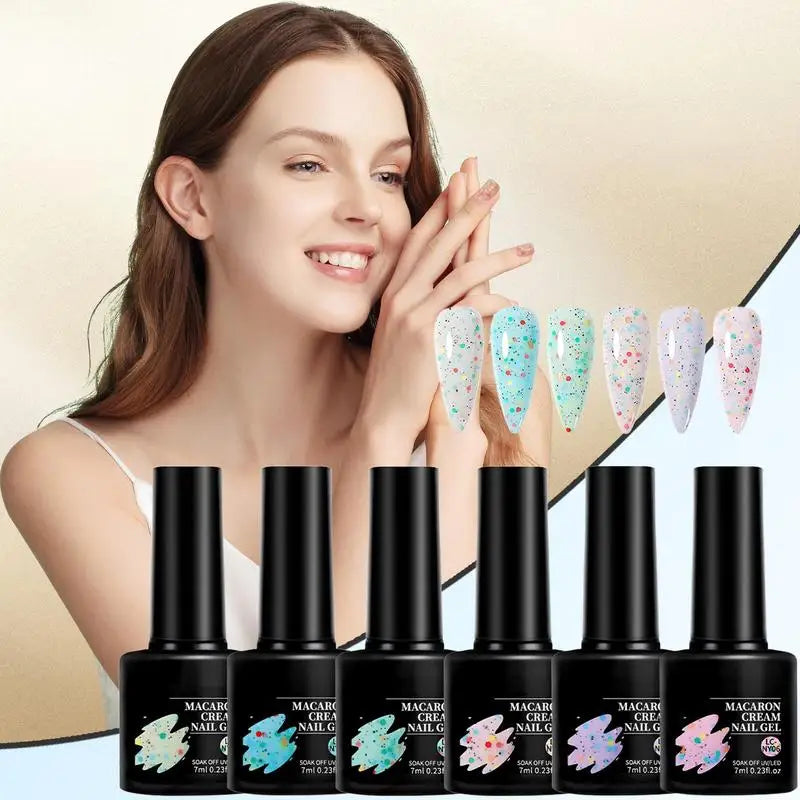 Glitter Gel Polish UV LED Finish Gel Lightweight LastingLong Uv Nail Polish Nail Polish Glitter Series Gel Candy Gel Nail Polish