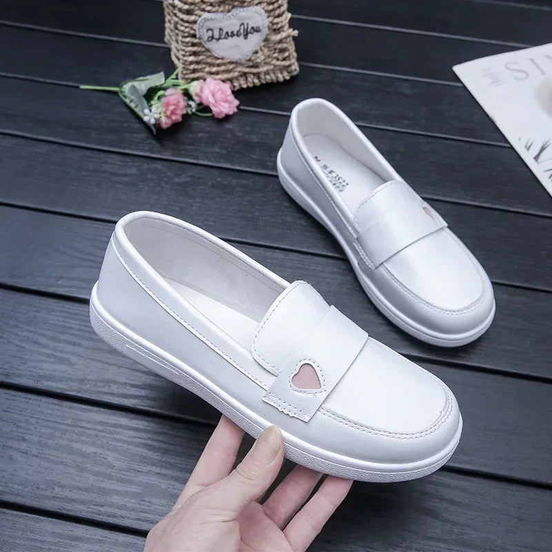 Summer White Nurse Shoes Women Soft Sole Fashion Comfortable Casual Comfortable Non-slip Flat Sports Walking Shoes 2025