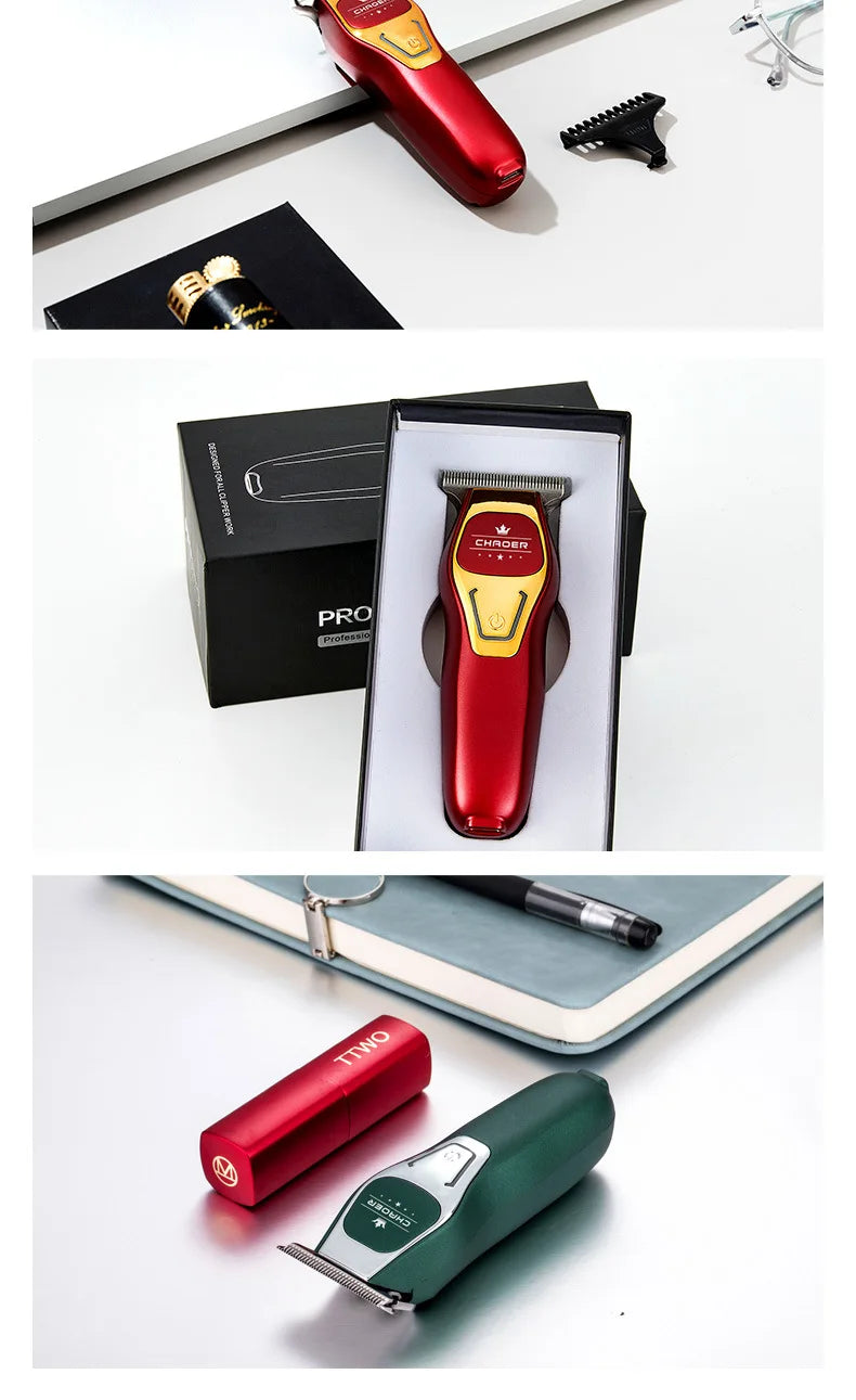 Professional Hair Clipper for Barber Salon Men Shaver Electric Beard Trimmer T Blade 0 MM Cordless Hair Cutter Haircut Machine