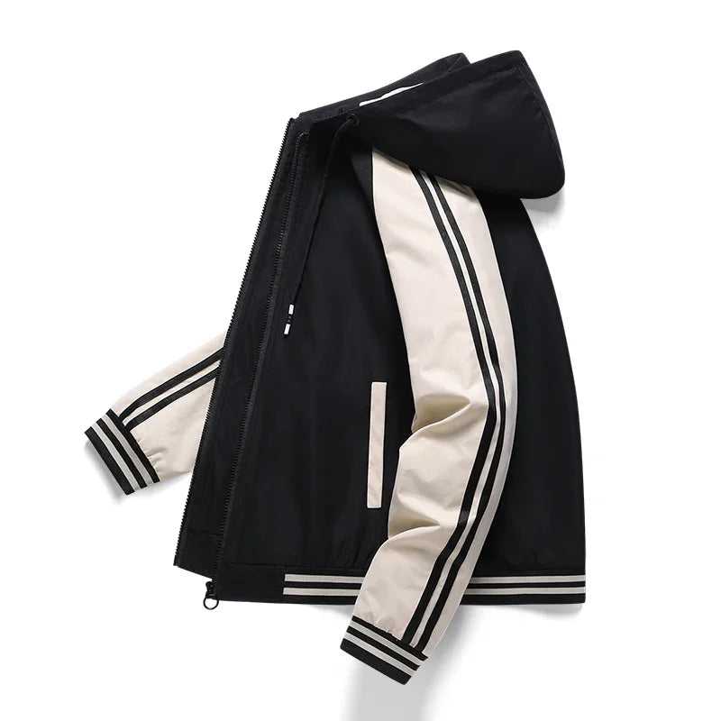 Men's Jacket Autumn Spring Ride High-performance Windbreaker Clothing Motorcycle Jacket Male Motorcycle Coats Windproof Striped