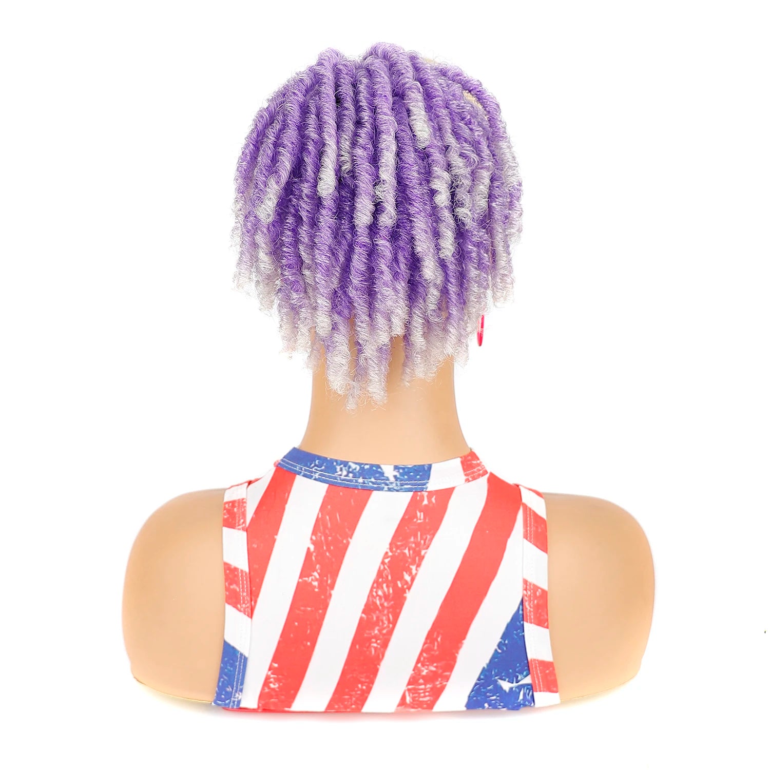 Perruque courte synthétique afro bouclée avec cordon de serrage, queue de cheval, dreadlocks, crochet, tressée, extension de cheveux à clipser pour femmes noires