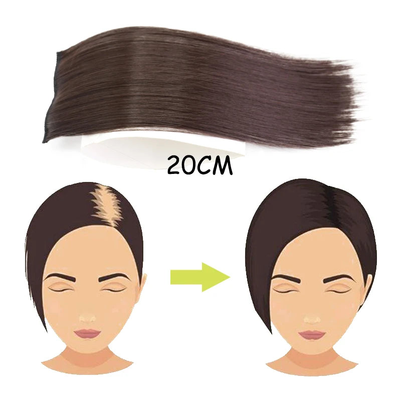 AZQUEEN Almohadillas de cabello sintético invisibles sin costuras con clip de una pieza para aumentar el volumen del cabello, extensiones de cabello, cubrepelo superior lateral