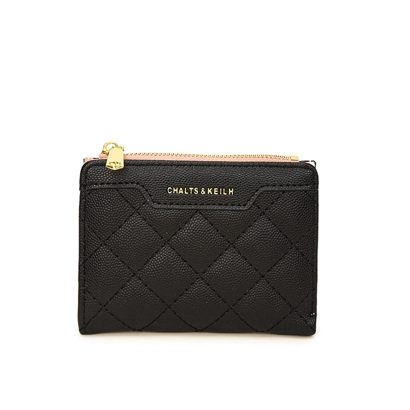 Carteras de diseño de lujo para mujer, tarjetero multifunción de piel sintética, cartera pequeña de mujer