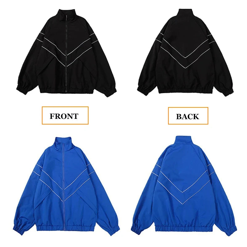 Men's Jackets Streetwear Outdoor Casual Jacket Male Autumn New Trend Windbreak Coat Couple Fashion Loose Zipper Loose Tops