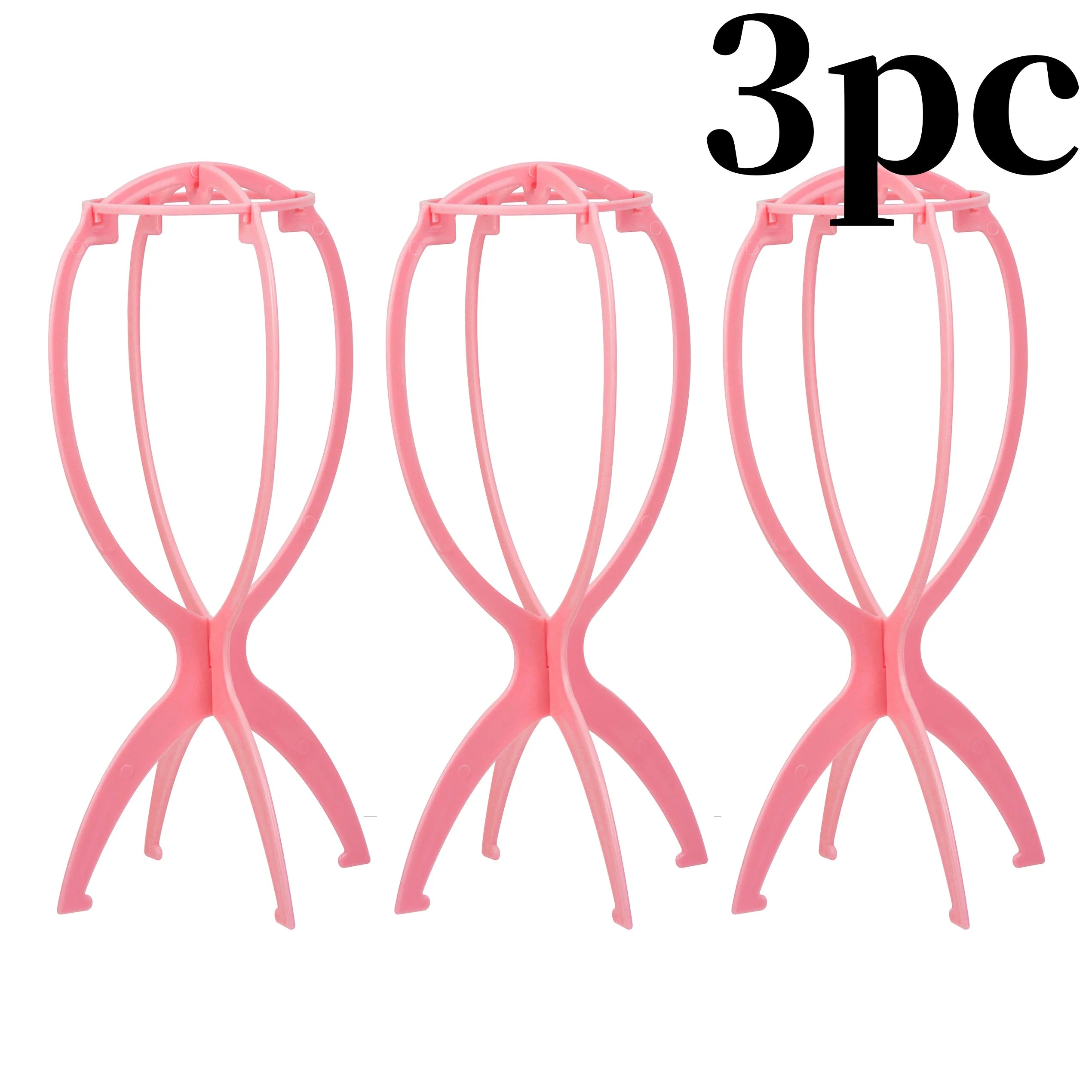 10pcs Wig Stand Durable Easy Assembly Wig Cap Holder Portable Plastic Hair Hat Displaying Stand Ideal for Home Salon Travel Use