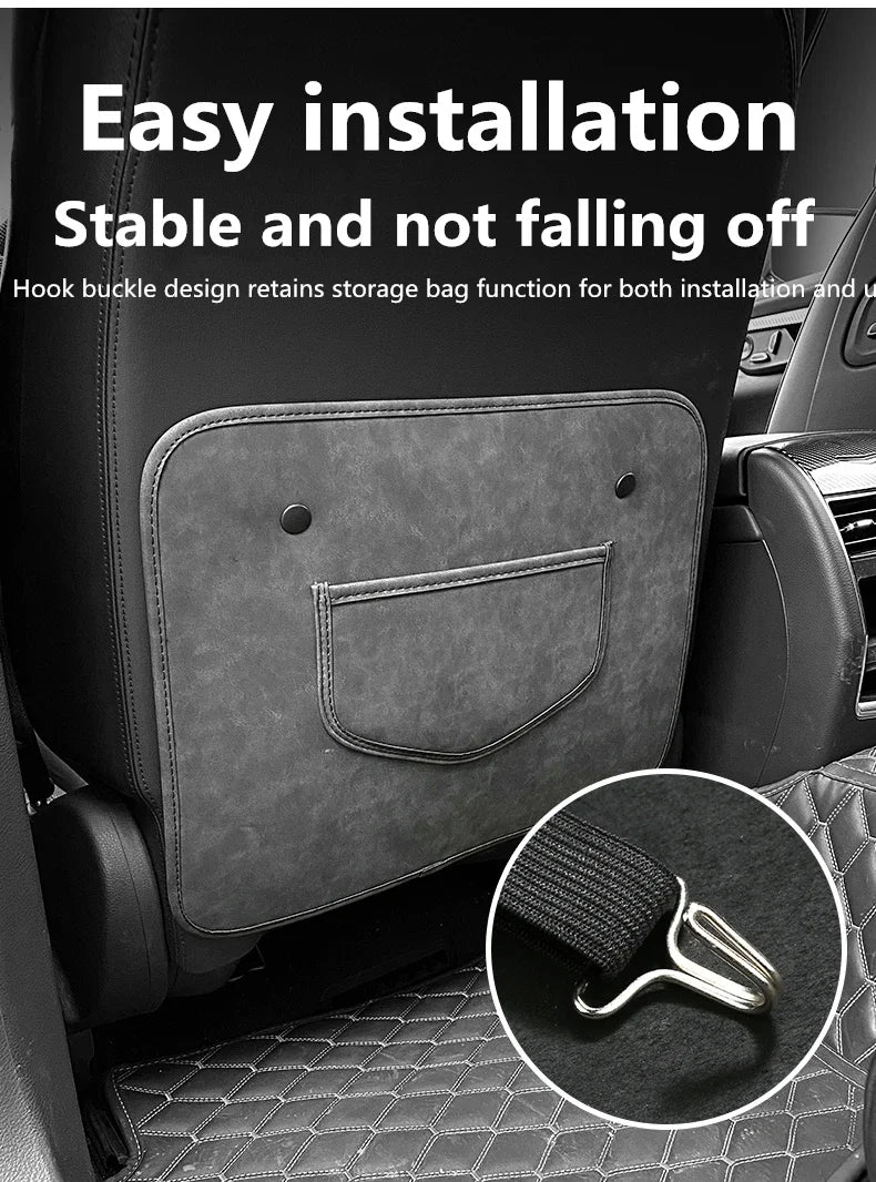Car New Seat Back Logo Anti Kick Mat Accessories Autos Accesorios Rear Anti-kick Grinding Pads Car Accessories Interior