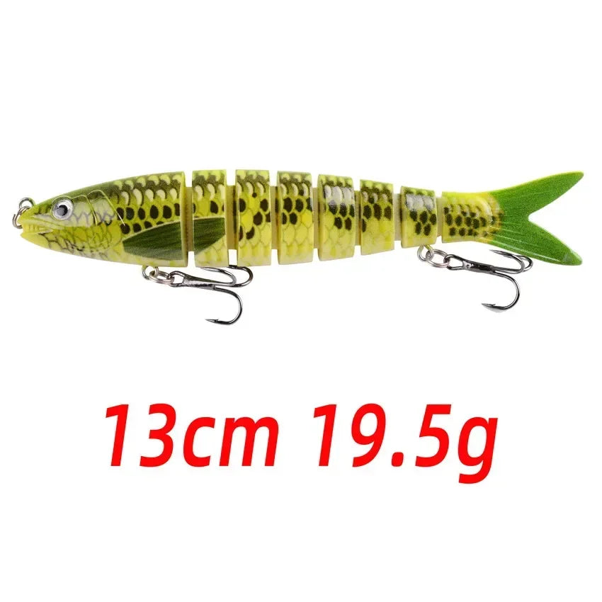 1pcs/Winter fishing gear Bionic Multi-section Swim hard bait  Artificial Wobbler Trolling pike carp crank lure