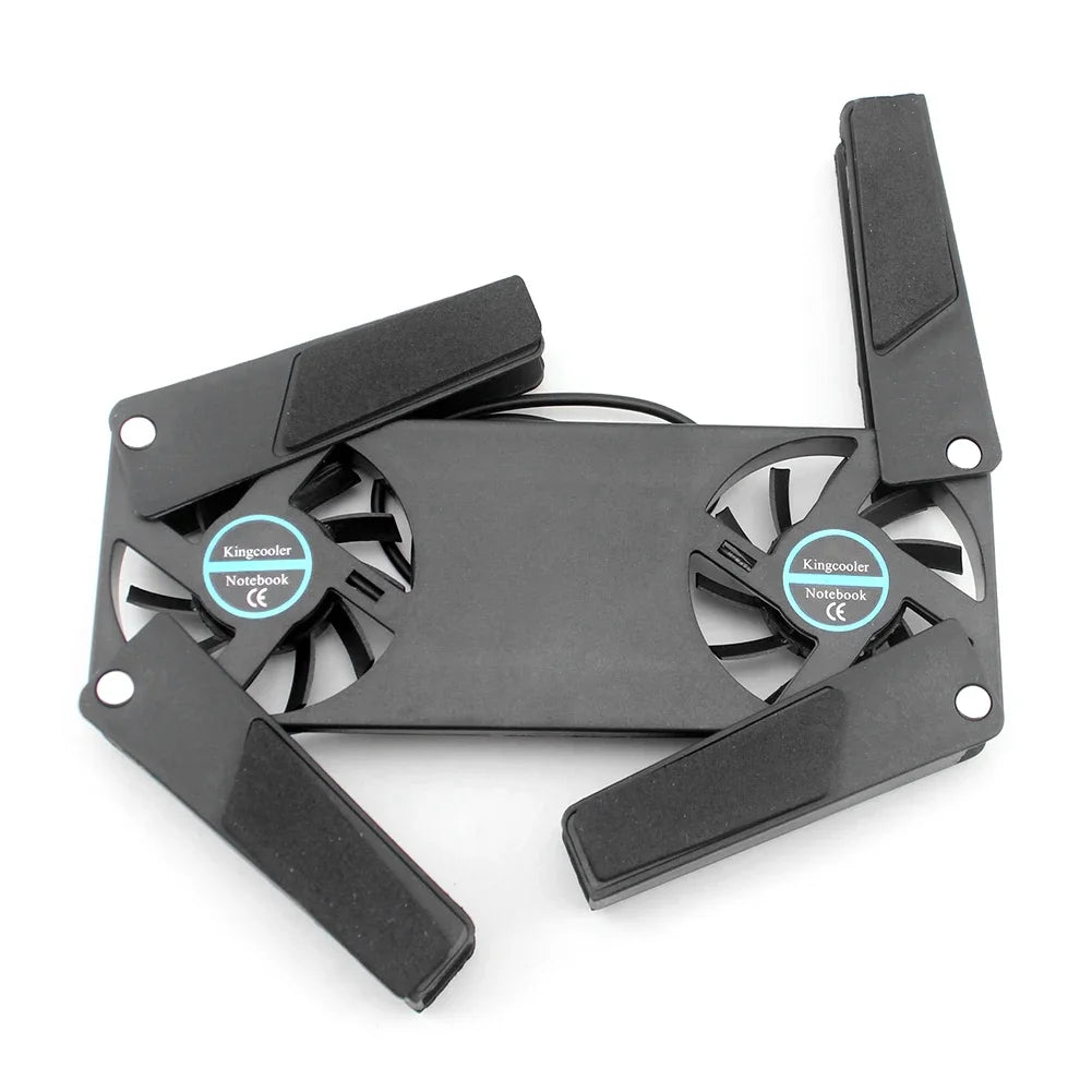 Foldable Cooling Pad Laptop Cooler with Double Fans Laptop Stand USB Powered for 7-15 inch Notebook PC LCD Display Cooler Holder