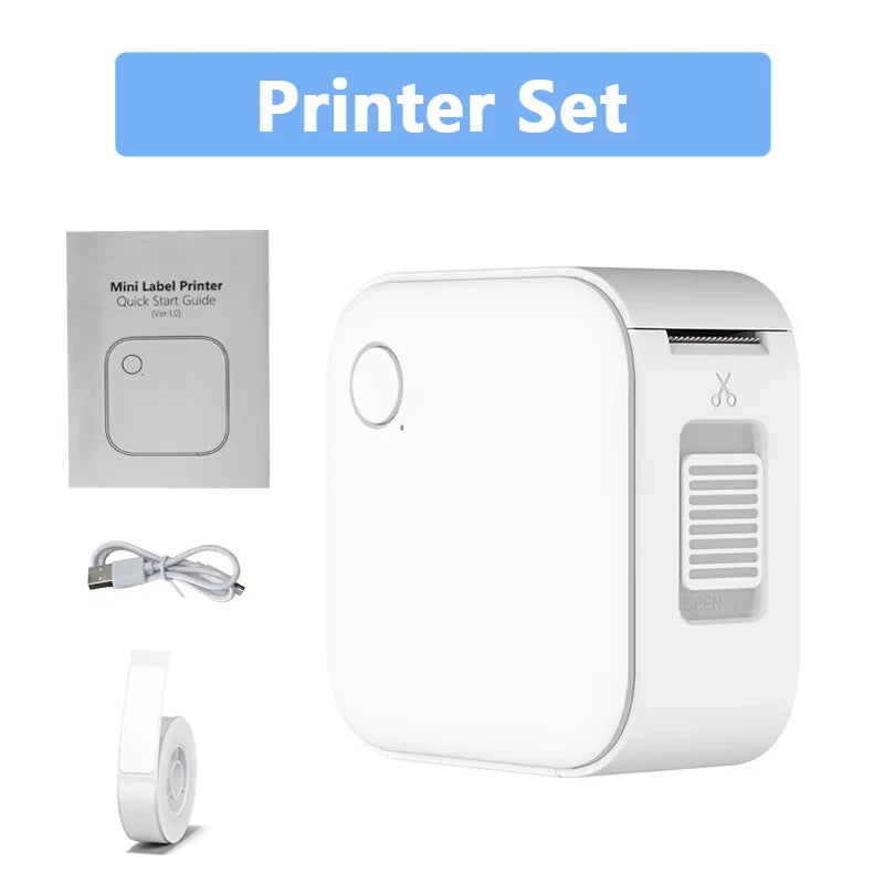 Mini Portable Label Printer Label Maker Machine Small Label Maker Pocket Sticker PrinterFor Home/Office Similar to D110/D11
