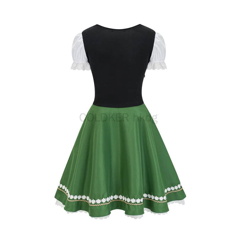 New Women's Munich Oktoberfest Costume Dirndl Dress Traditional German Bavarian Beer Girl Party Dresses