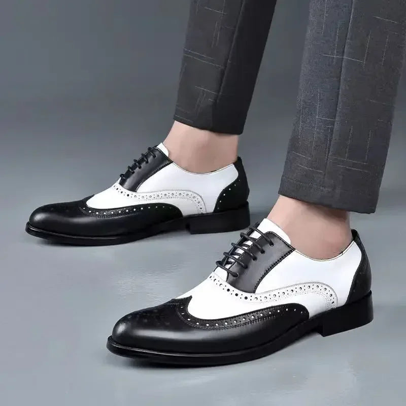 Designer's Classic Men's Formal Shoes, Lace Up Shoes, Plus Size Pointed Business Casual Comfortable Men's Wedding Formal Shoes