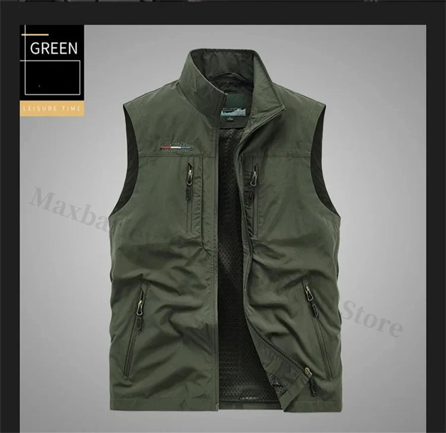 Sleeveless Jacket Vest Men Summer Cargo Climbing Hunting Waistcoat Club Photographer Fishing Vests Camping Working Clothes