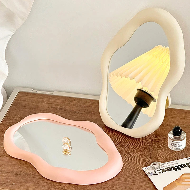 Tabletop Decorative Mirrors Makeup Mirror Home Decoration ,Woman Makeup Supplies Bedroom Desk Accessories Room Decor