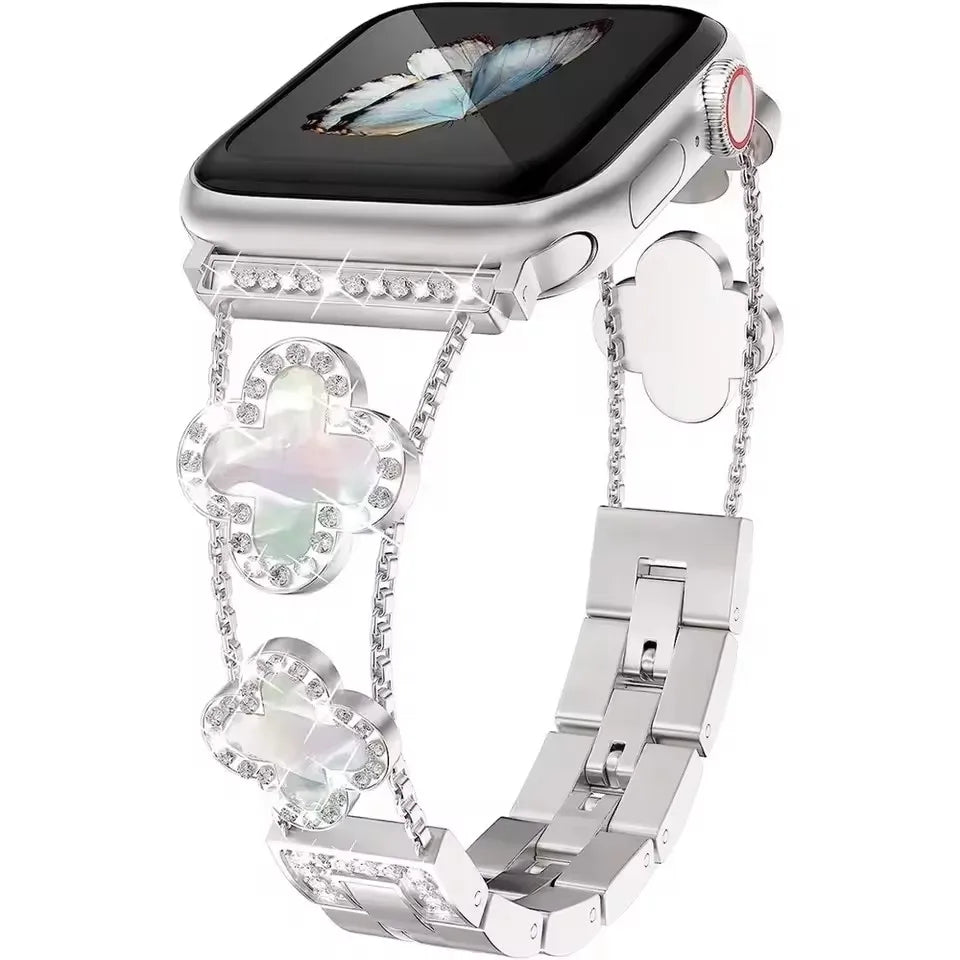 Diamond Band for Apple Watch Straps 40mm 42mm 41mm 38mm 46mm 44mm 45mm 49mm Metal Bracelet iWatch Ultra 2 series 10 8 9 se