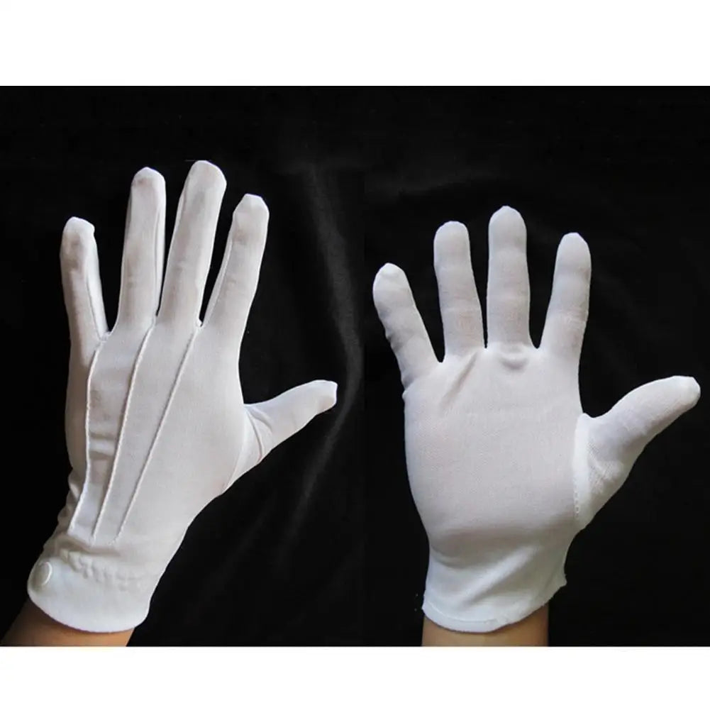 1 Pair Home Working Gloves Comfortable Garden Work Protective Gloves High Stretch Adult White Gloves White Cotton Gloves