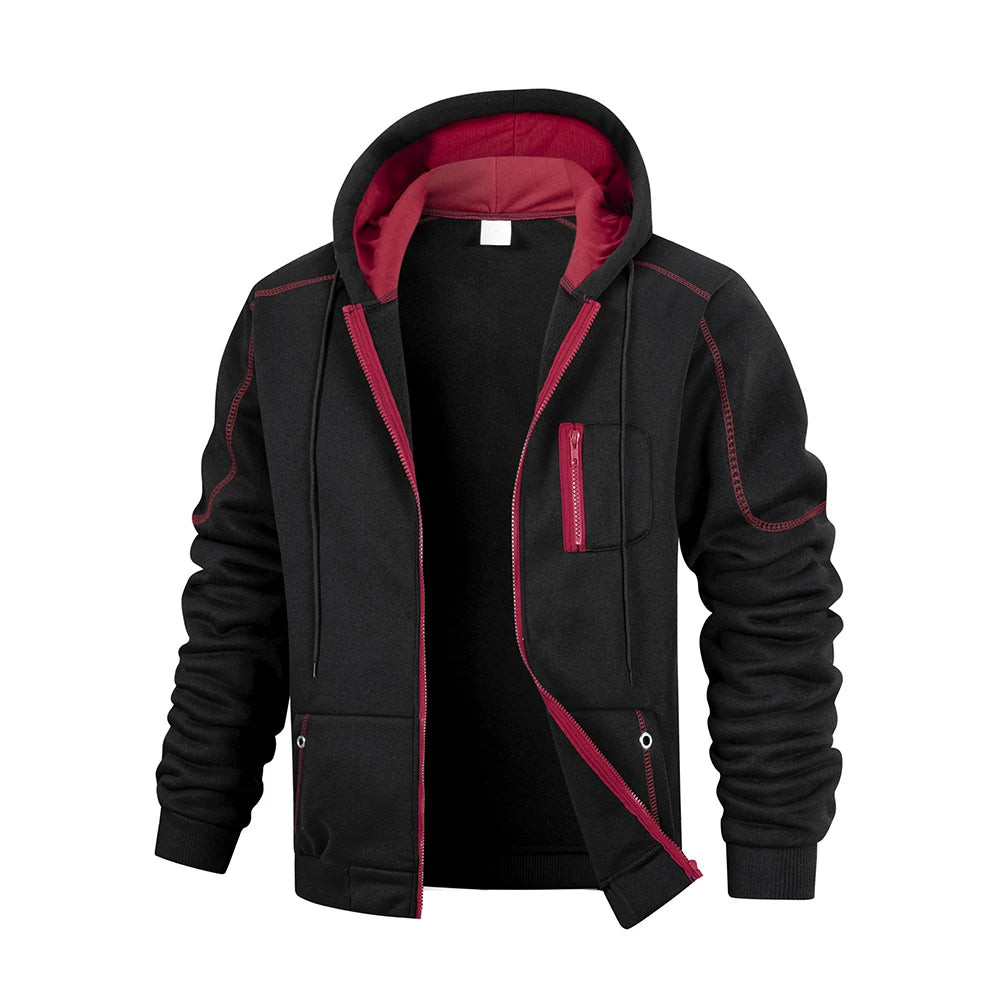 Autumn Men's Sports Jacket Hoodies Long Sleeves Sweatshirt Men Casual Everyday Outdoor Zipper Jacket Hooded Tracksuit Coats