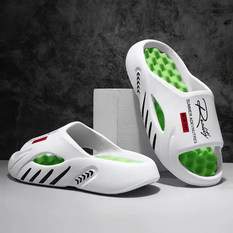 Pantoufles de massage en EVA pour hommes – Douces, offrant un bon soutien et parfaites pour l'été