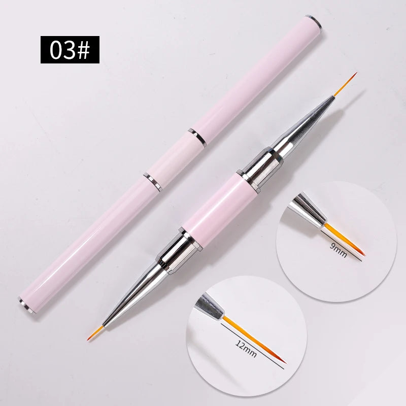 Pincel de arte de uñas delineador fino profesional para manicura, juego de pinceles de decoración de uñas, pintura francesa, gel UV, acrílico, herramientas de decoración