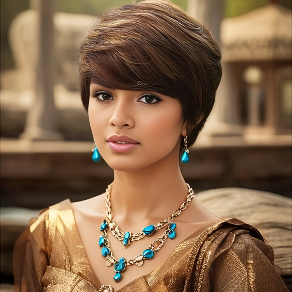 Ombre Blonde Straight Pixie Wig