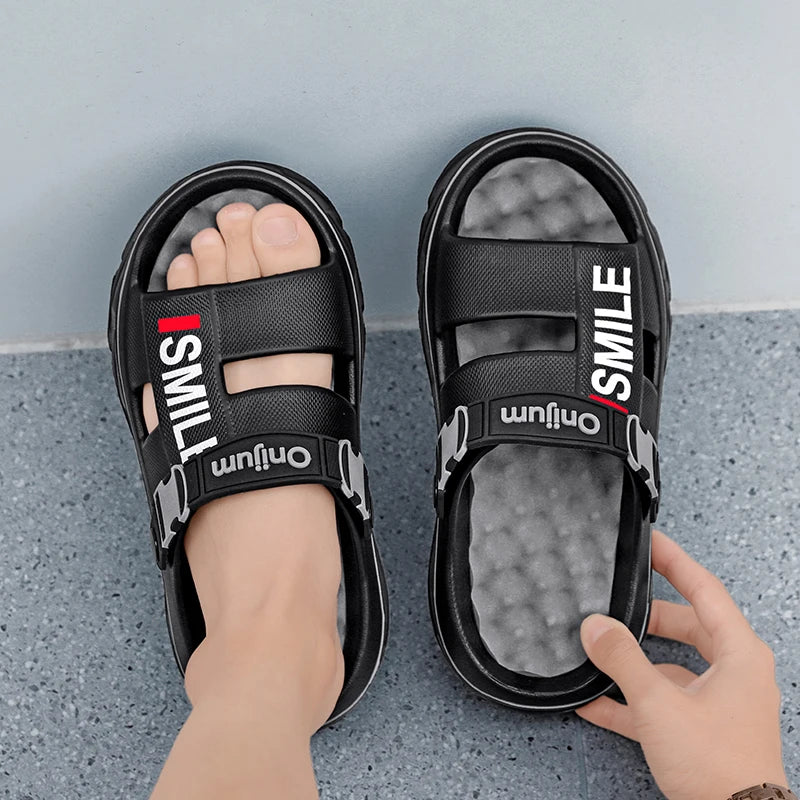 New Men's Massage Slippers Indoor Outdoor Sandals Beach Comfortable Soft Slides Clogs Casual Shoes Men Women Home Slippers