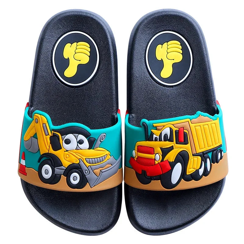 Zapatillas de verano nuevas para niños, zapatos infantiles, pantuflas de dibujos animados, sandalias de suela blanda antideslizantes para niños, zapatos niña, chausson