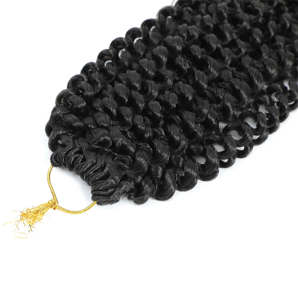 Water Wave Crochet Hair Extensions Synthetic 22 Inch For African Women Afro Curl Braiding Hair Strand Hair Extensions For Female