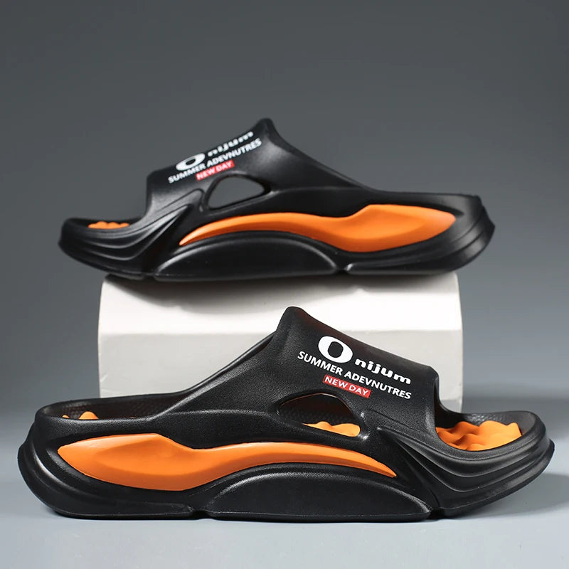 Summer Men's Massage Slippers Outdoor Sandals Beach Comfortable Indoor Slides Water Clogs Casual Shoes Men Women Home Slippers