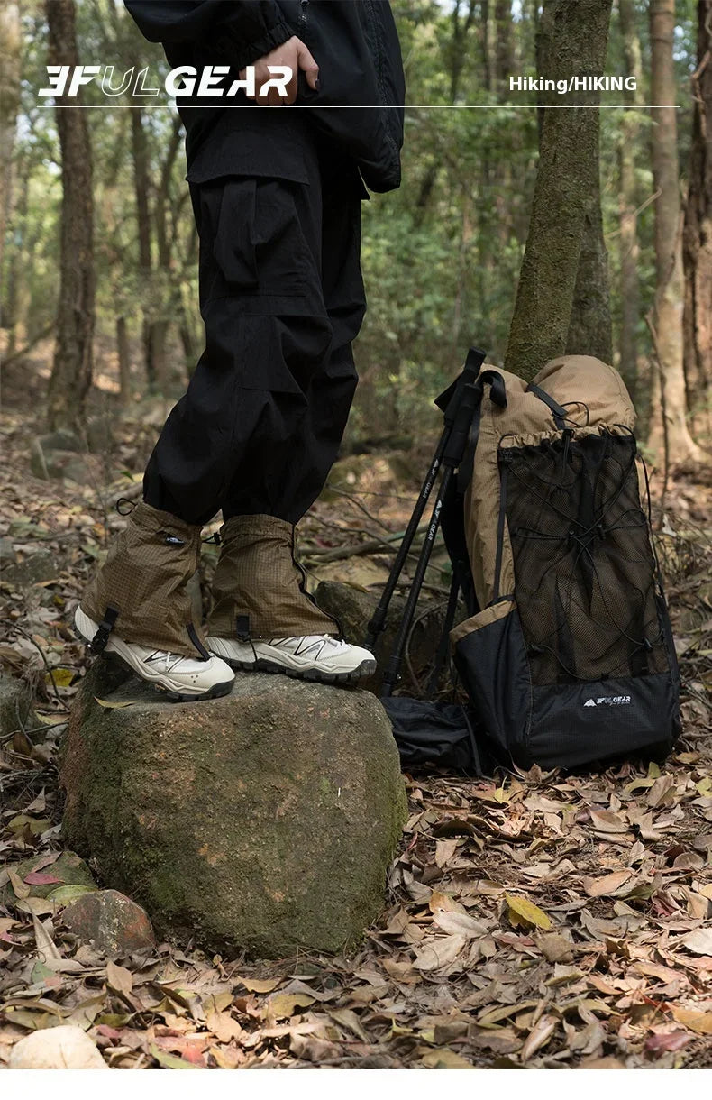 Polainas de senderismo y trekking 3F UL GEAR, polainas de montaña impermeables UHMWPE para camping, protección contra nieve y arena, fundas para zapatos, equipo