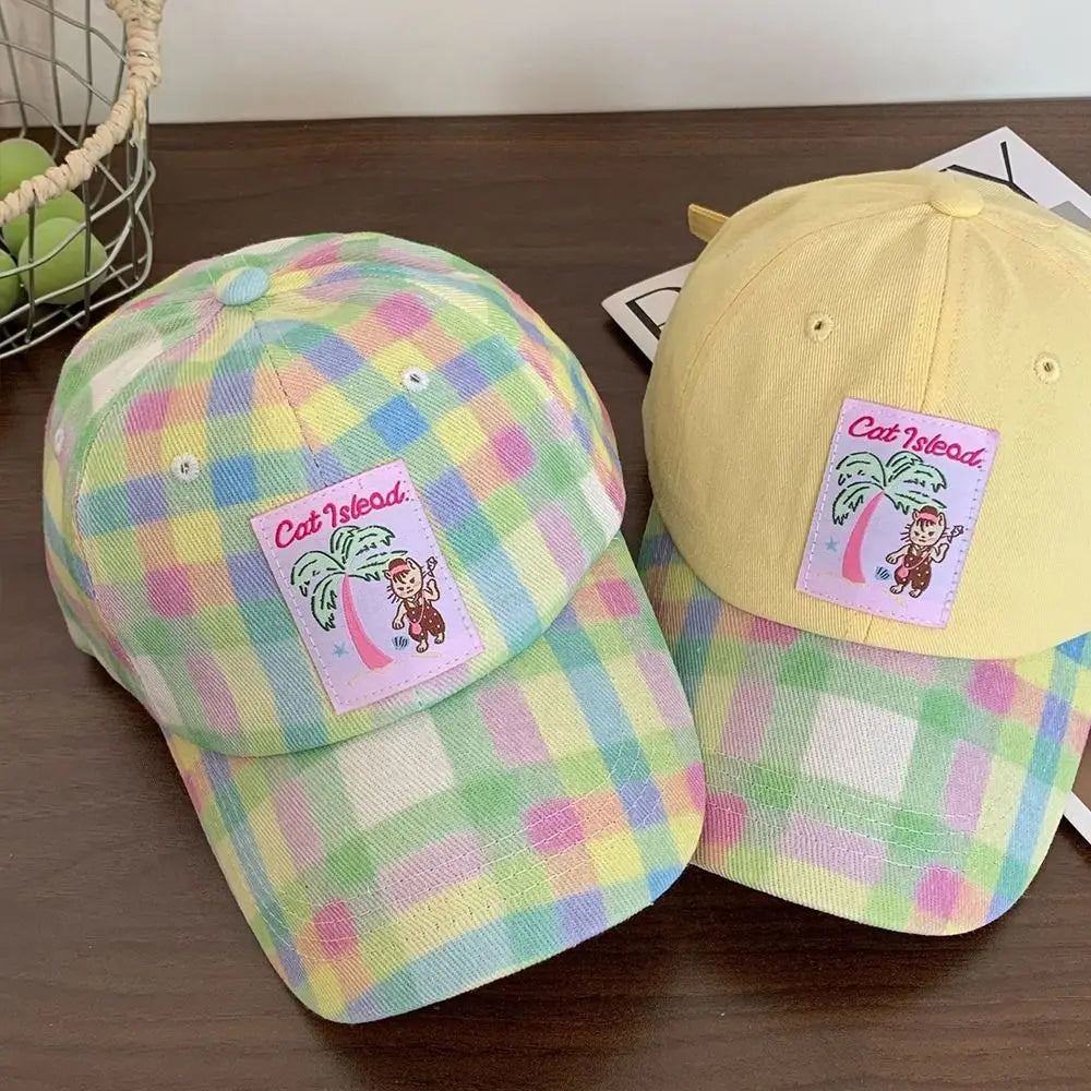 Fashion Korean Baseball Hat Embroidery Cute Peaked Cap Visor Spring Summer Snapback Cap Girls