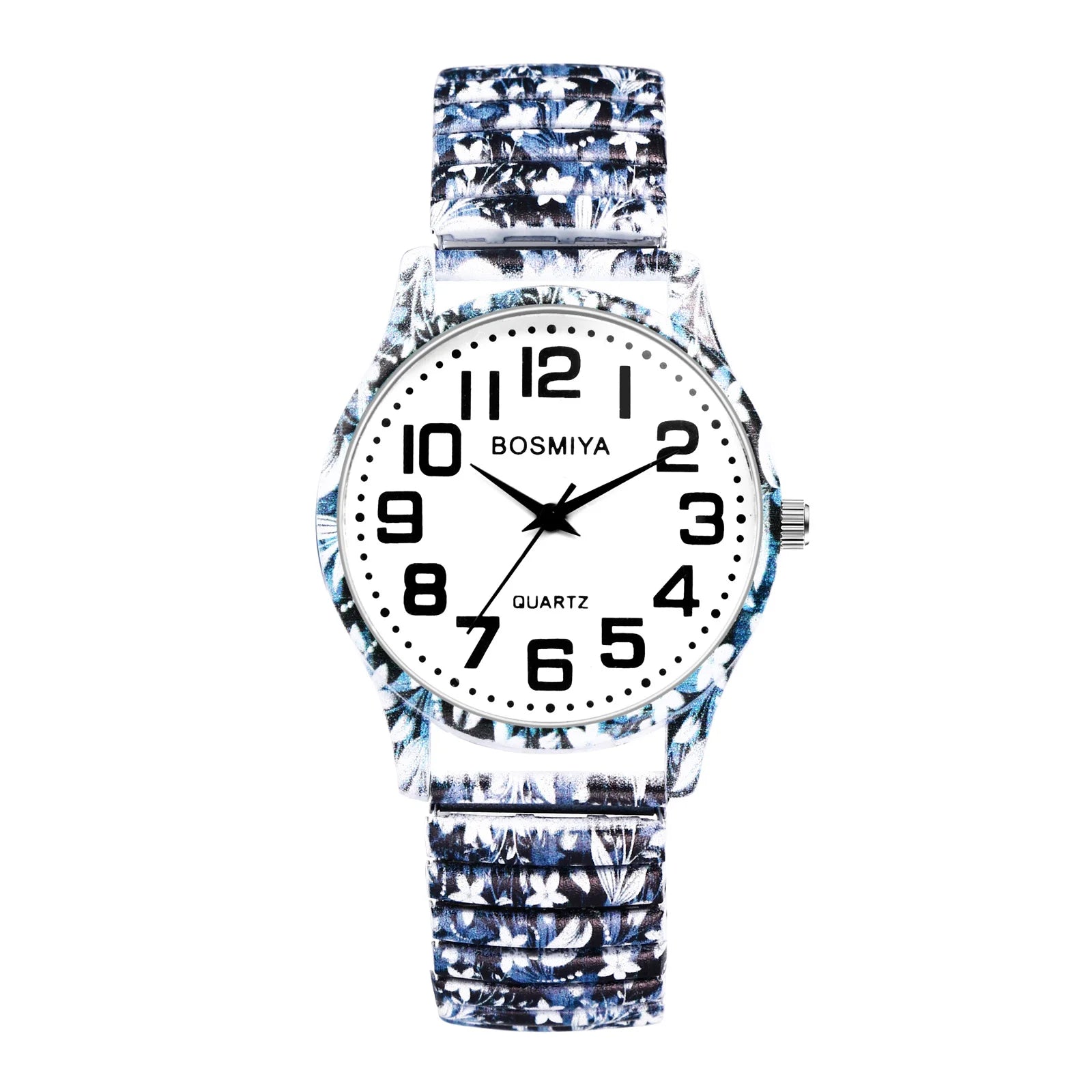 Lancardo Bohemian Quartz Watch Easy to Wear Arabic Numerals Scale Printed Decorative Telescopic Band Watch Valentine's Day Gifts