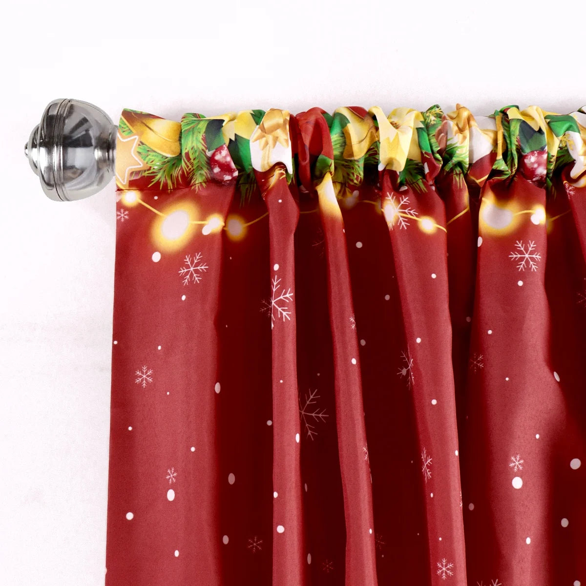 2 piezas de cortina de Navidad Feliz Navidad Decoración para el hogar Cortina de Navidad Adornos de ventana Navidad Natal Regalo de Año Nuevo